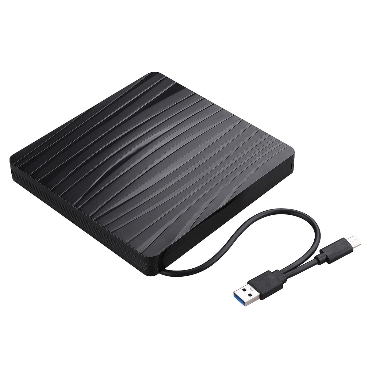 External CD DVD Drive USB 3.0 Type-C Slim External CD/DVD Drive Writer Burner High Speed Data Transfer External DVD Drive