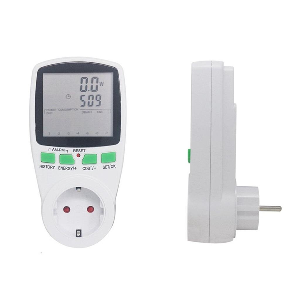 Digitale Lcd Energy Meter Wattmeter Wattage Elektriciteit Kwh Energiemeter Eu Franse Us Uk Au Meten Outlet Power Analyzer