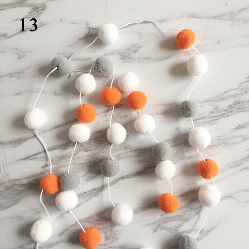 2M Pompoms Soft Pom Poms String Fur Ball Arts Toys Crafts DIY Apparel Sewing Fabric Supplies Wedding Home Decoration: 13