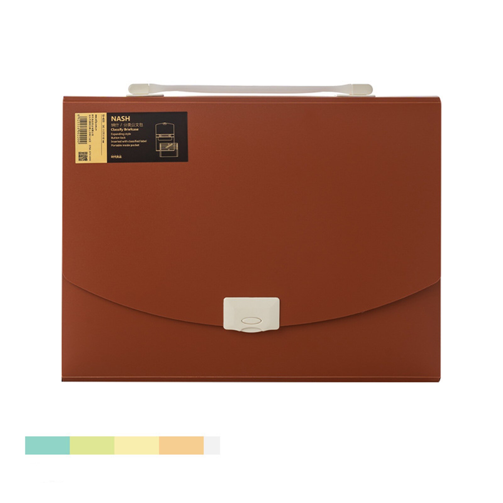 Portable Classification File Organ Bag 6 Compartment Waterproof Document Storage Briefcase Office Desktop Storage Supplies: A2  Red 