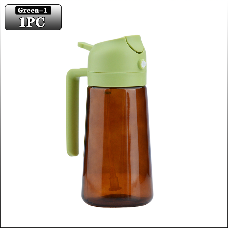 Pulverizador de aceite de vidrio oscuro 2 en 1, dispensador de aceite de oliva, pulverizador de aceite negro a prueba de luz para cocinar ensaladas y barbacoas, herramientas para barbacoa: naranja