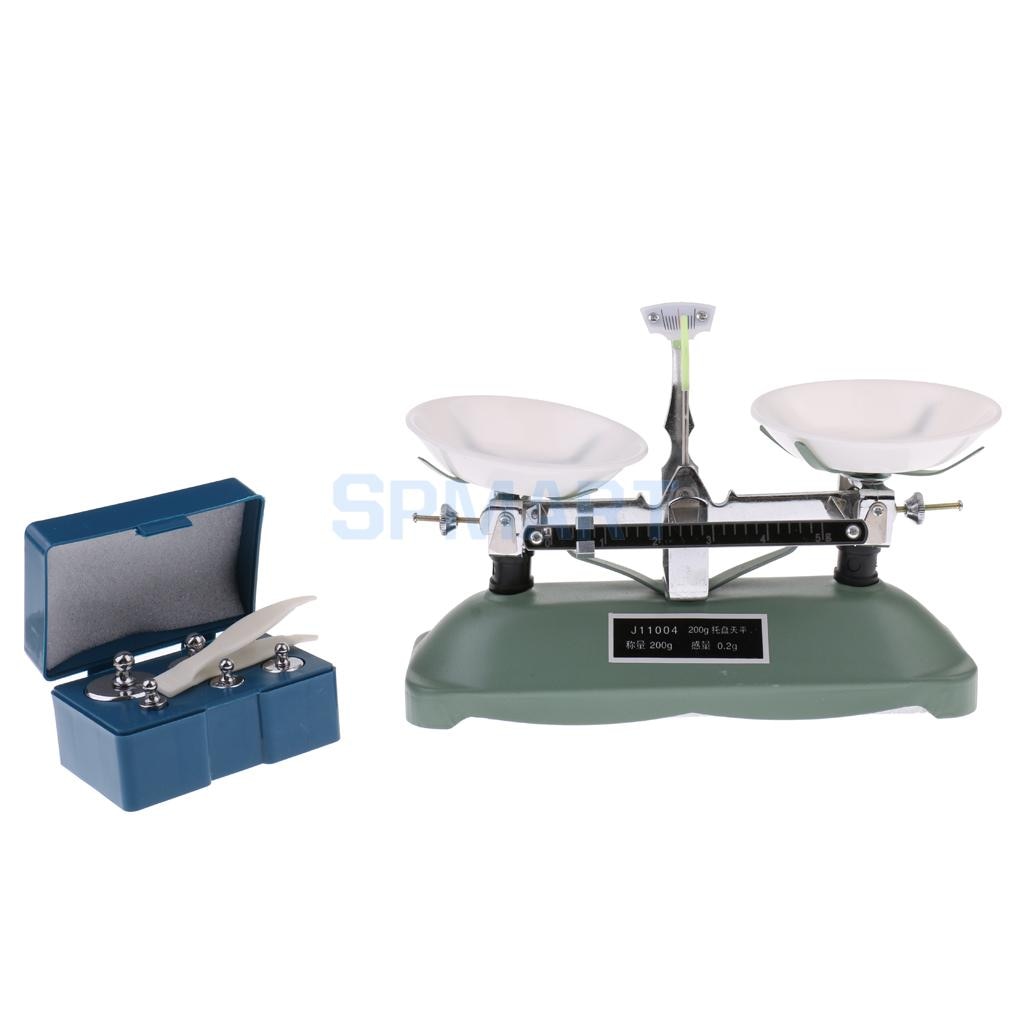 200 Gram Table Balance Scale with Weights for School Physics Teaching Tool Lab Equipment