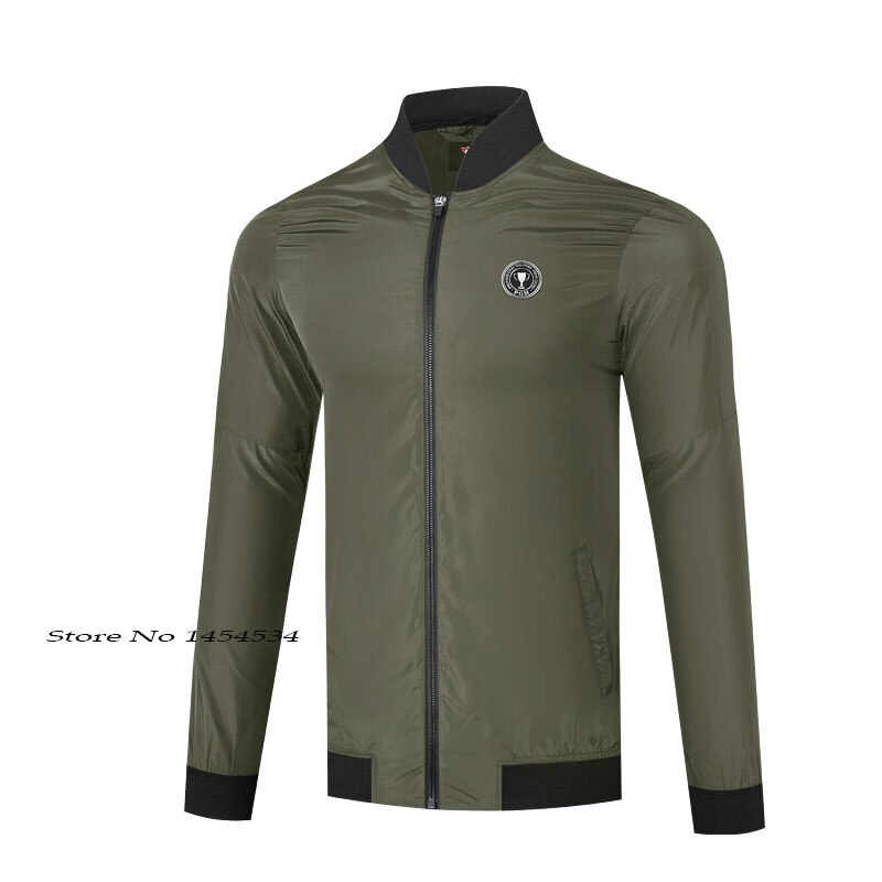 Pgm Herfst Winter Jas Golf Kleding Mannen Met Lange Mouwen Jas Mannelijke Mode Sportkleding Windjack Winddicht Koud Om warm Houden: Army green / Xl