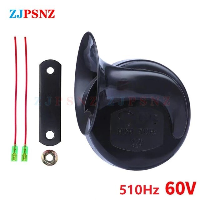 Car Snail Horn 6V 12V 24V 36V 48V 60V 72V Electric Air Horn Motorcycle Scooters Truck e-Bike Waterproof Snail Horns Super Sound: 60V 510Hz 1Pcs