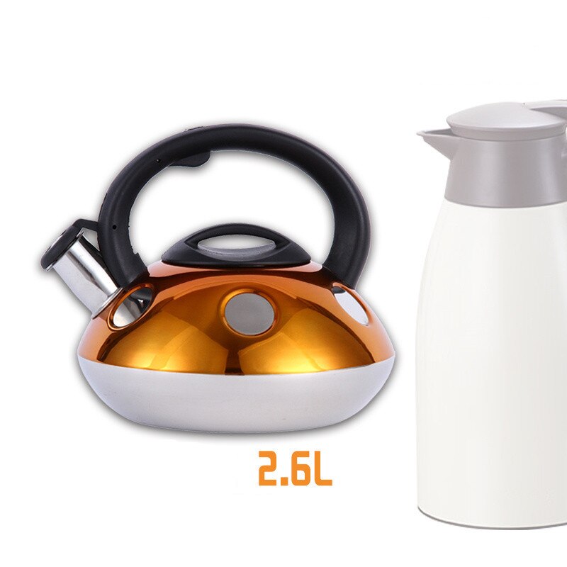 2.6l tyk rustfri stål kedel gas fløjte kedel induktion komfur naturgas kedel
