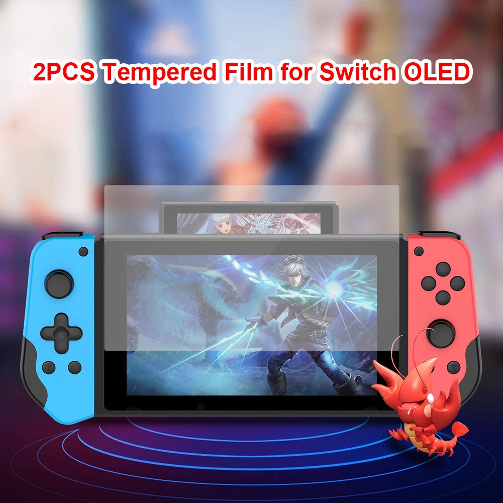 2 stücke Gehärtetem Glas Film passen für Nintendo Schalter OLED Bildschirm Schutz Film Schutz Für Nintend schalter Spiel Konsole Zubehör