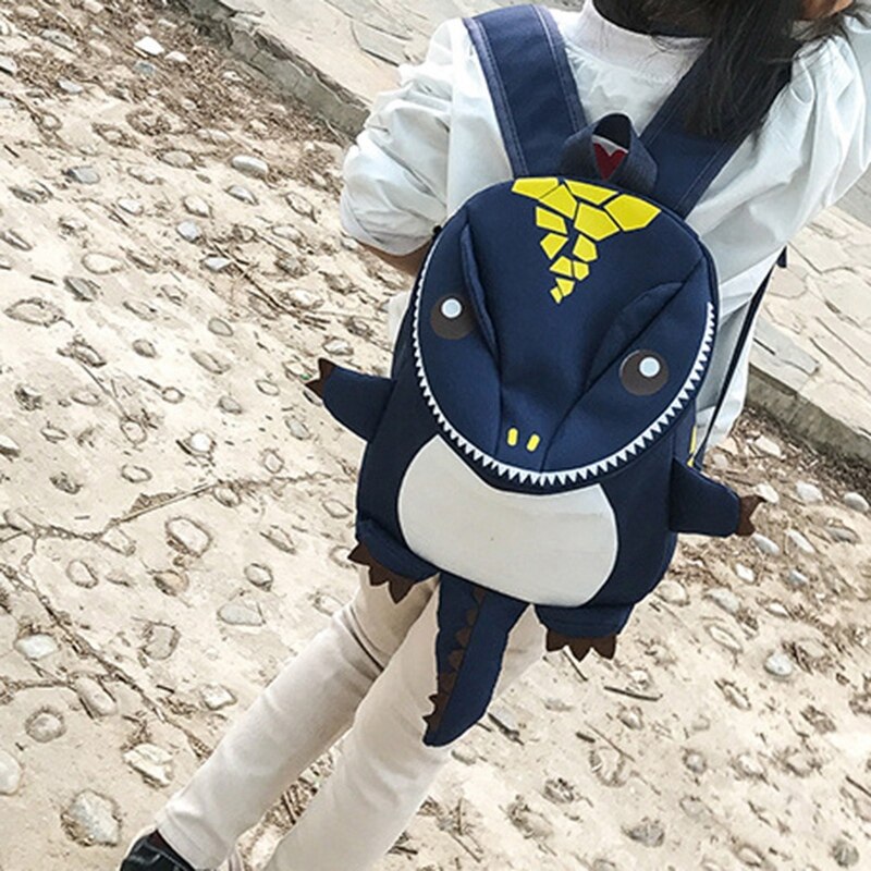 3D Dinosaur Backpack Boy Children Backpack Children Kindergarten Small Bag Girl Animal Schoolbag Back Green