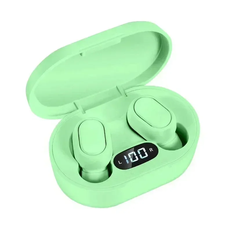 E7s Tws Gaming Headset Bluetooth Earphones Earbuds Blutooth Earphone Wireless Hearing Aids Sport EarBuds Hifi headphones: green