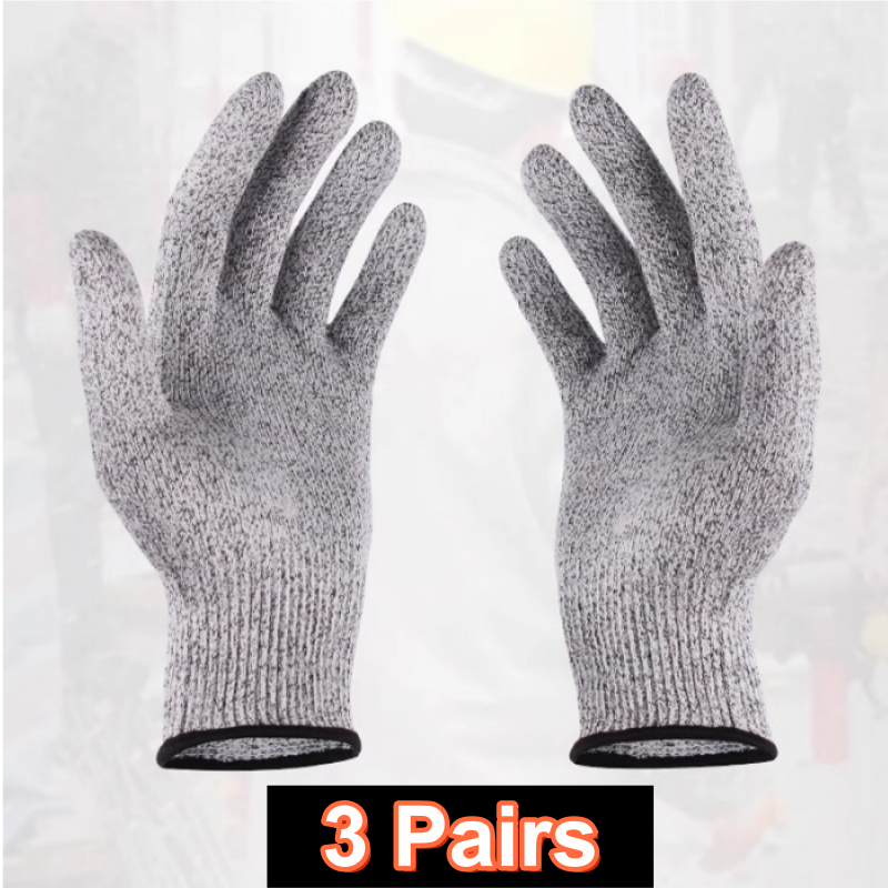 Grade 5. Anti-snijhandschoenen Glasfabriek Keuken Vissen Speciaal glas Anti-kras Anti-mes Gesneden Anti-steekhandschoenen: XL / WHITE
