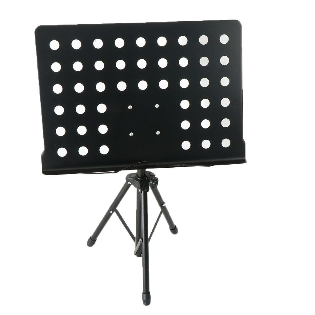 Foldable Sheet Music Stand, Adjustable Height 80-140cm, Black