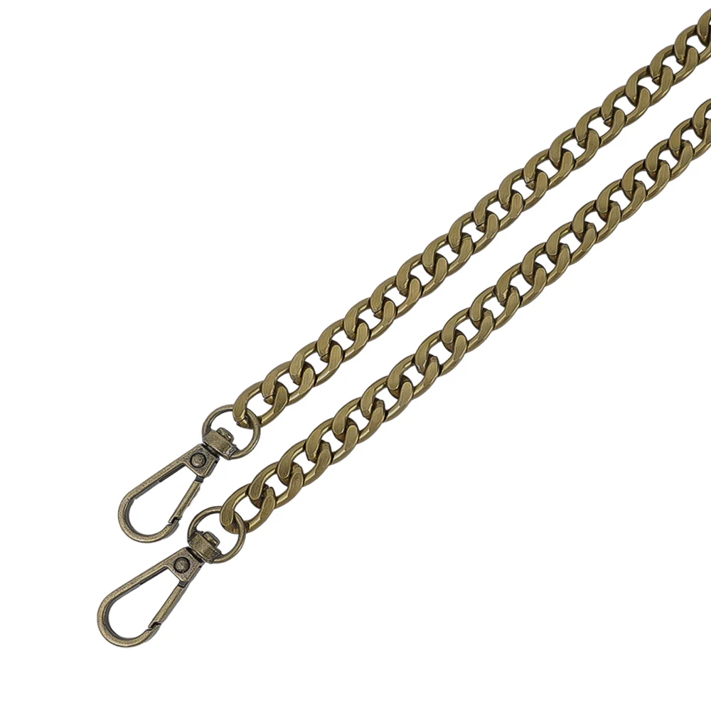120cm metalowy łańcuszek złoty srebrzysty czarny aluminiowy łańcuszek do wyrobu biżuterii ustalenia torba łańcuszek pasek uchwyt wymienne łańcuszki: Brązu