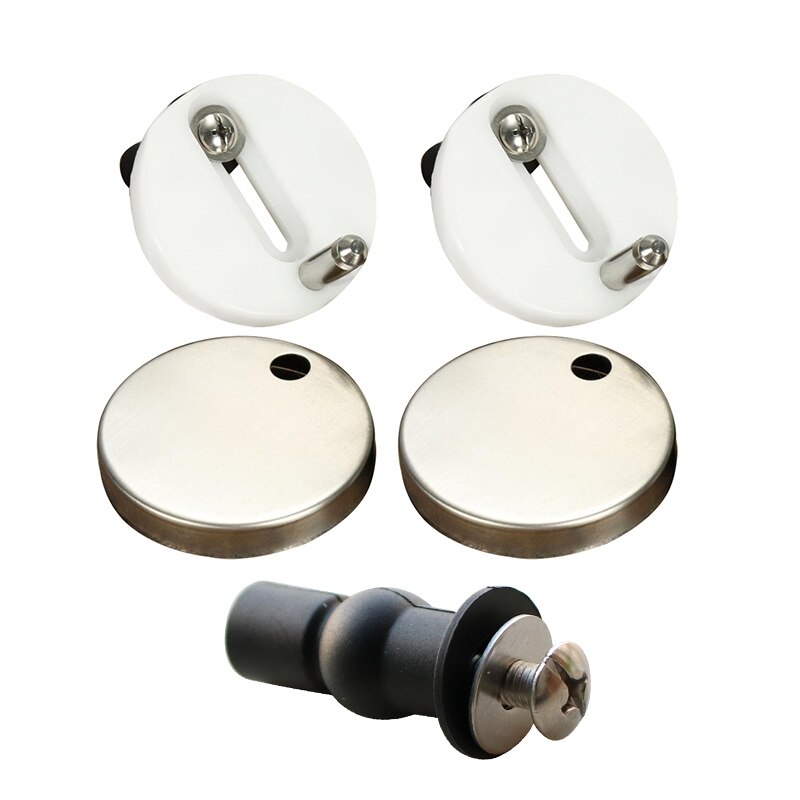 2Pcs Toilet Seat Screws Top Fix Hinge Pack & 2x Toilet Seat Hinge Hole