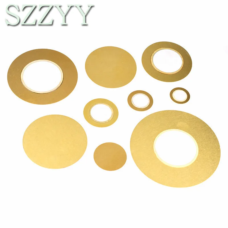 10pcs Piezo Elements Buzzer Sounder Sensor Trigger Drum Disc Copper Piezo Speaker 12MM 20MM 27MM 35MM 50MM Piezoelectric