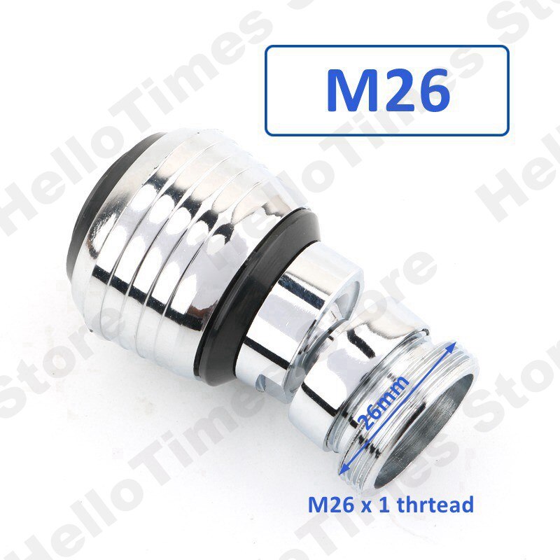 Messing 360 Rotate Swivel Kraan Nozzle Met Filter Water Kraan Adapter Tap Beluchter Diffuser Keuken Accessoires: M26