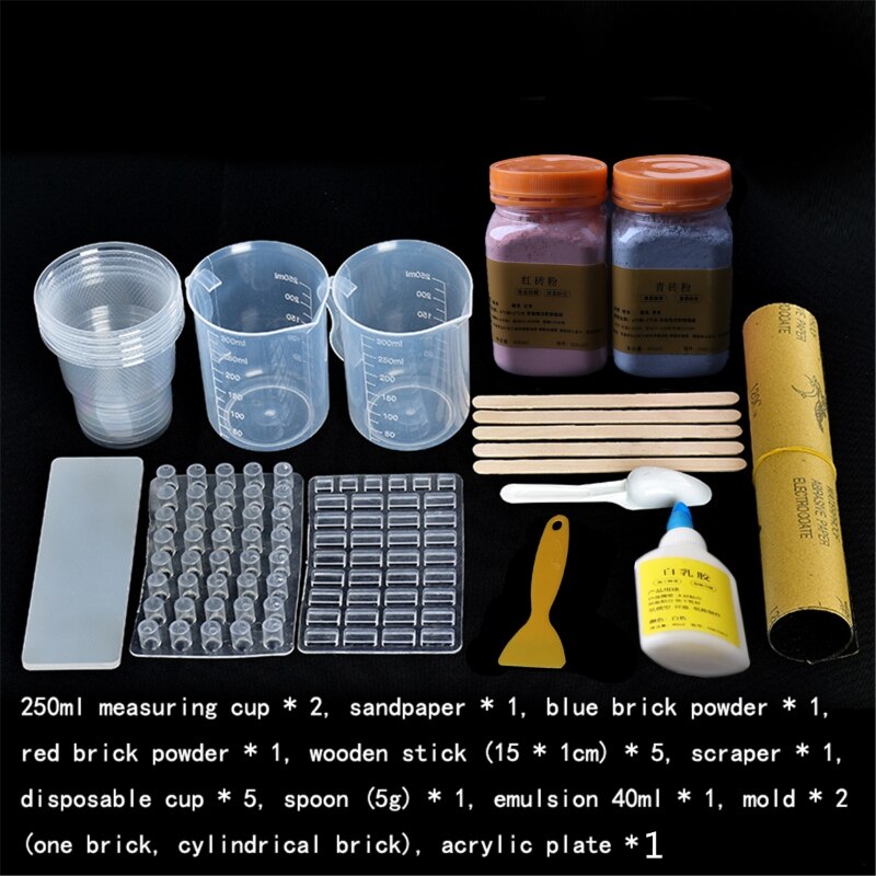 1/16 miniatur Simulation Ziegel DIY Bausatz Sand Tabelle Diorama Landschaft Landschaft 203C