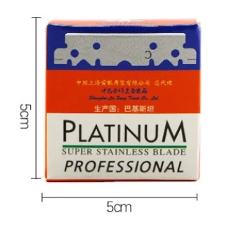 100 kpl/laatikko yksipuolinen partakoneen terä ruostumattomasta teräksestä miesten parranajokone manuaalinen parranajo höylät parturi parturin muotoiluvälineet parranajo: Sininen