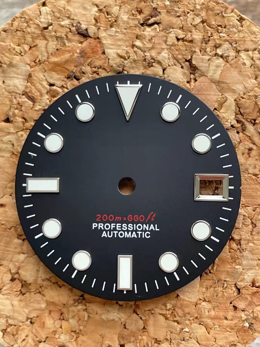 Kellon kellotaulu musta emali kellotaulu universaali kellotaulu skx 007 abalone sukelluskello seikonh 35 nh36 4r/6r...nh35 -liikettä varten: 2
