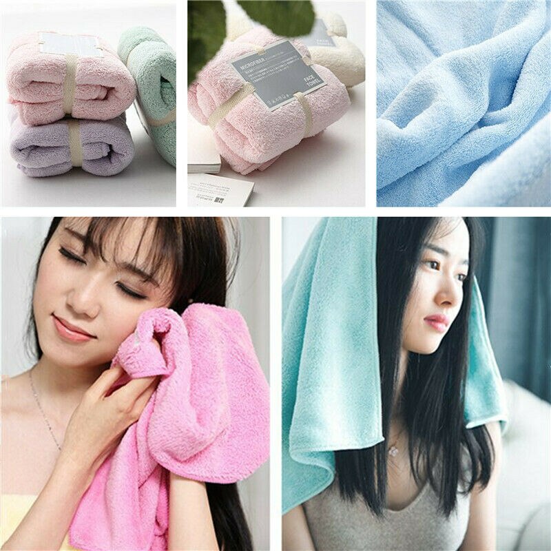 1 stk ensfarget reise bærbart polyester myk korall fløyels håndkle superabsorberende hurtigtørkende håndkle hotellhåndkle tenåringer voksne