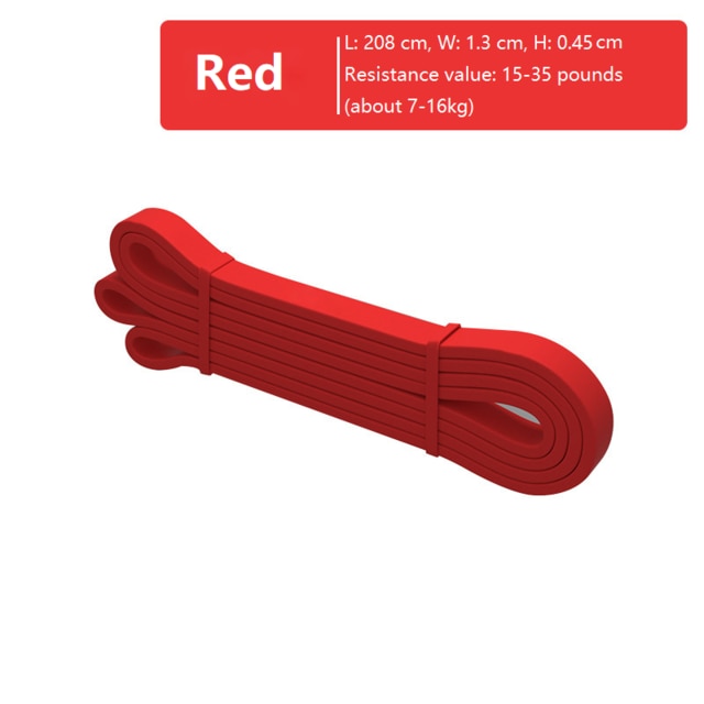 Elastic band resistance band tension band elastic rope fitness pull-up yoga assisted whole body exercise: Red