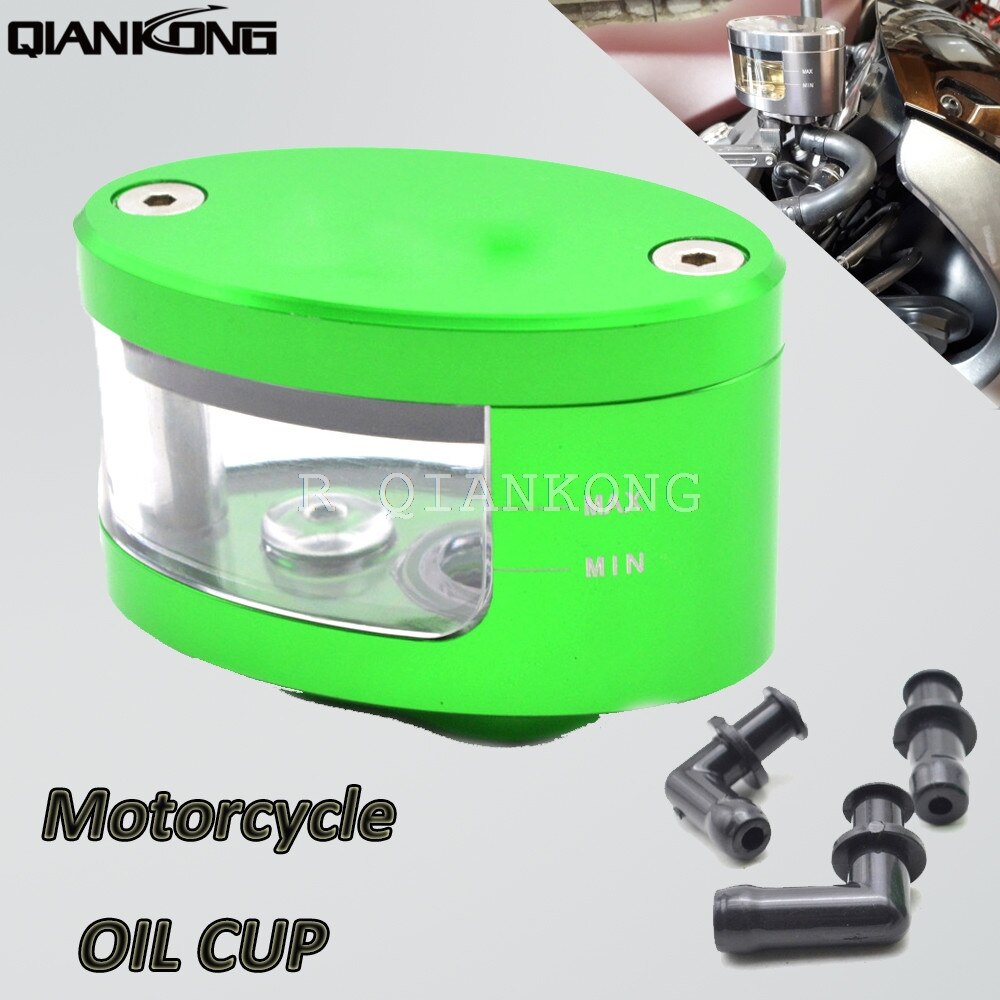 R QIANKONG CNC Universal Motorrijwiel Vloeistofreservoir Oil Cup Voor Honda CBR 1000 RR SP2 CBR250R 300R 500R 600F4i 600RR