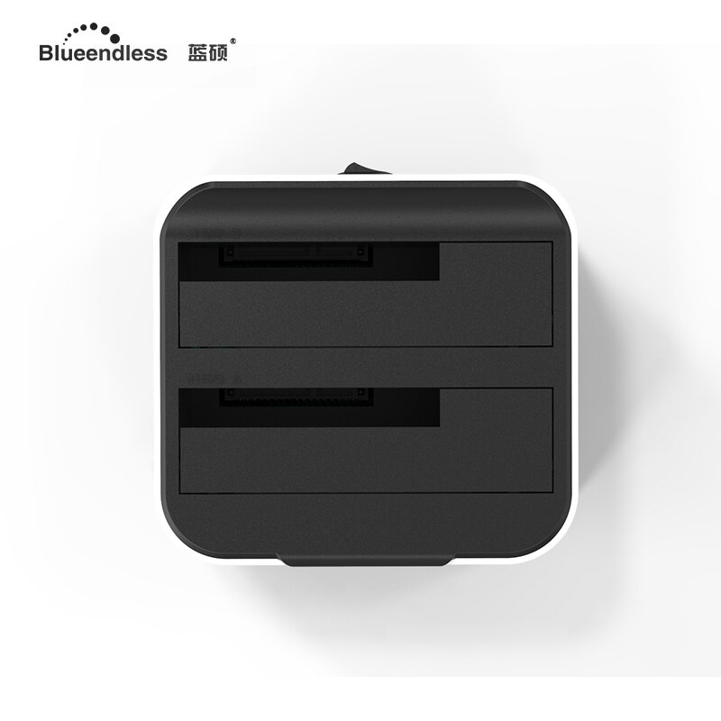 Blueendless USB 3.0 Hdd Enclosure Support 4tb Capacity 3.5 2.5 Inch Hdd Clone Station 2 Bay with Plastic Hdd SSD Stock Station