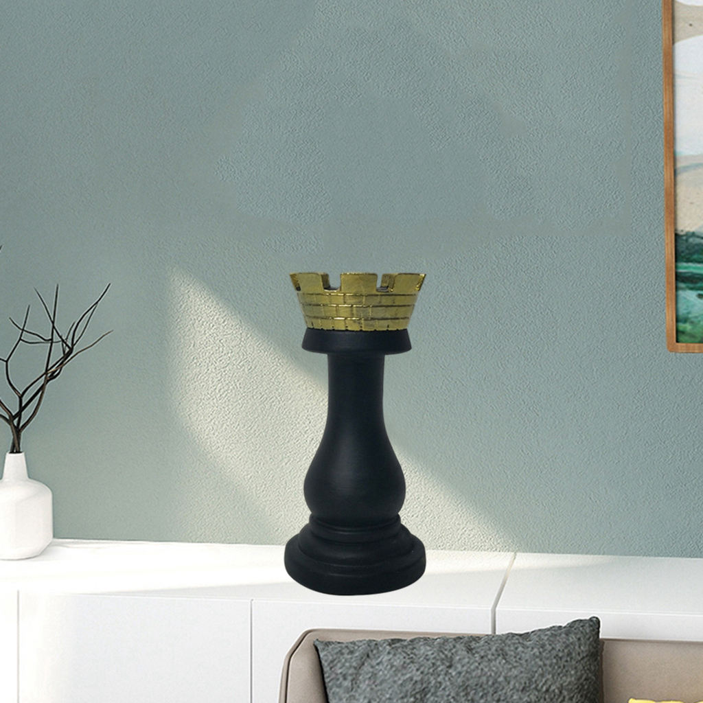 Chess Pieces Board Games Sculpture Decorative Ornament Statue Office Decor