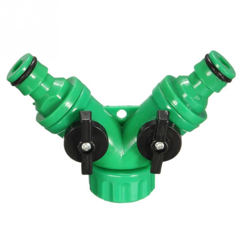 Plastic 1/2 Inch Garden Irrigation 2 Way Splitter Connector Water Hose Quick Adaptor Garden Accessories