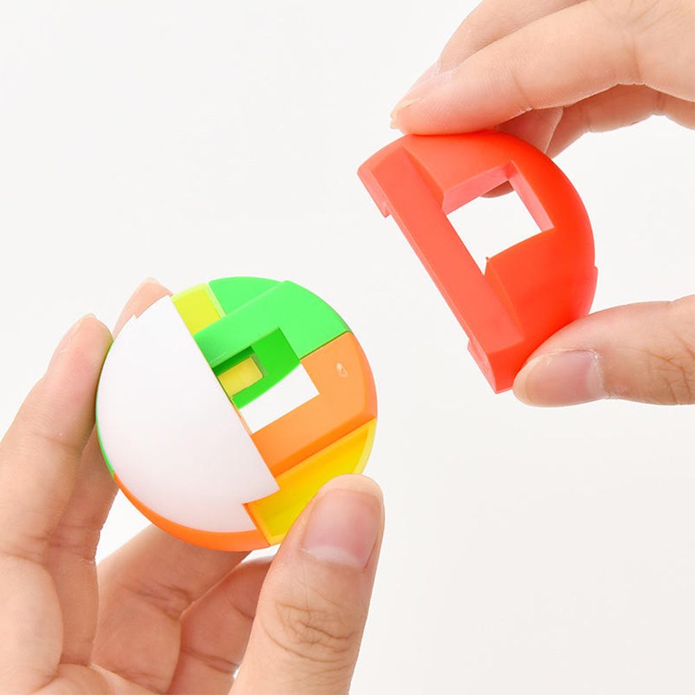 1 stk puslespil montage bold uddannelse legetøj børn plast mini multi-color bold puslespil