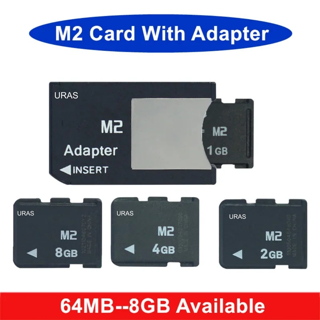 M2 karty pamięci 8gb 4gb 2gb 1gb 512mb 256mb 128mb 64mb memory stick micro z adapterem ms pro duo