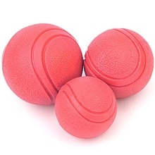 Pelota de goma sólida para perro, pelota de entrenamiento para morder, elástica, duradera, portátil, juguetes para mascotas, 4,3 cm, 5,8 cm