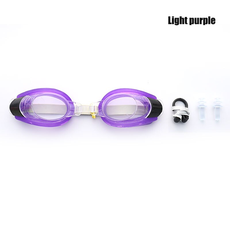 Swimming Goggles Glasses with Earplugs Nose Clip Waterproof Silicone Unisex: -LPP