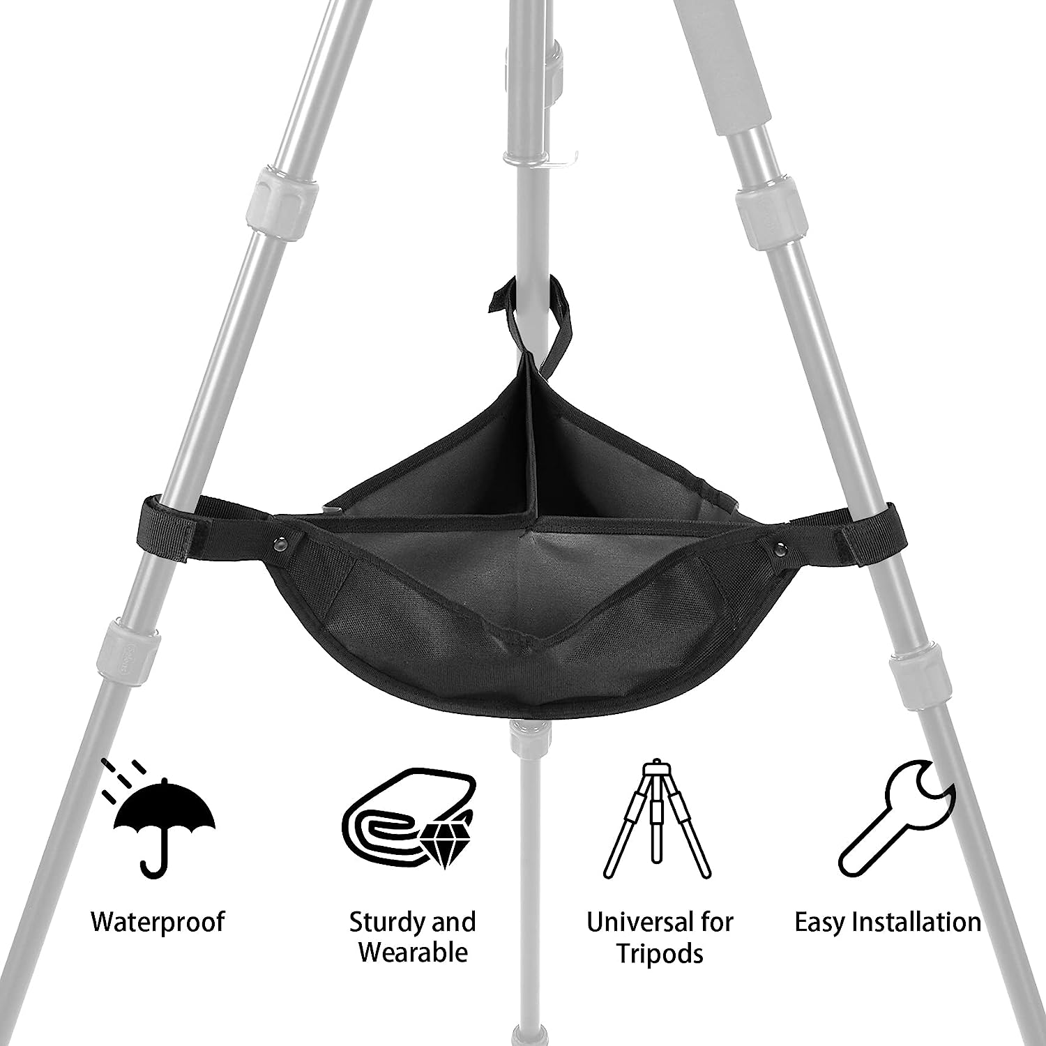 Bolsa de peso para trípode Selens, bolsa de piedra duradera negra para trípode, soporte de luz Universal, bolsa de arena para estabilizar accesorios de fotografía