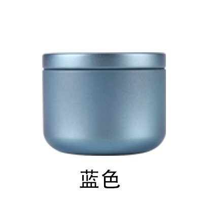 Trumpet Black Tea Small Tea Cans Tin Box Portable Flower Tea Packaging Sealed Cans Metal Mini Tea Can Travel Cookie Jar: Blue