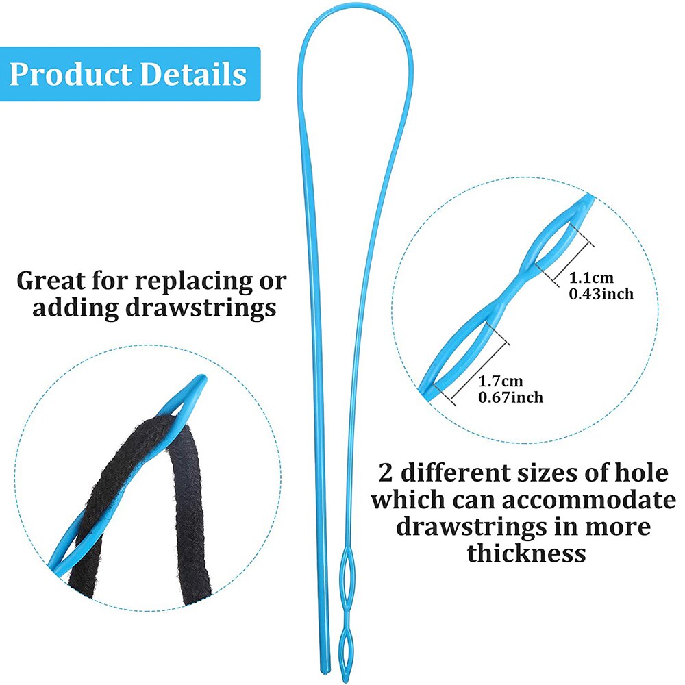 8Pcs Naaien Threader Gereedschap Set Inclusief Naaien Loop Turner Flexibele Trekkoord Threader Metalen Pincet Elastische Band Threader