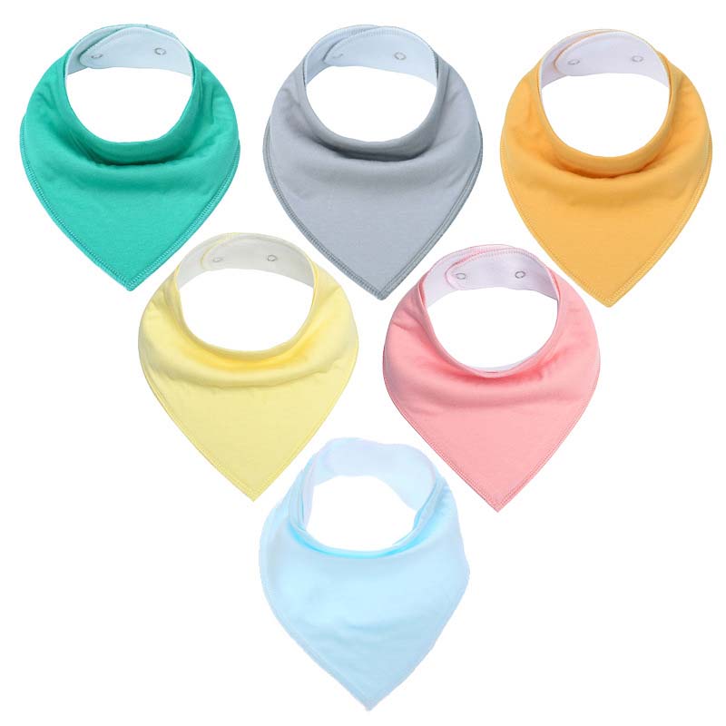 6 pièces/ensemble bavoirs bébé Bandana 100% coton essuie-mains Babadores Para Bebe infantile garçons et filles salive serviette: 6