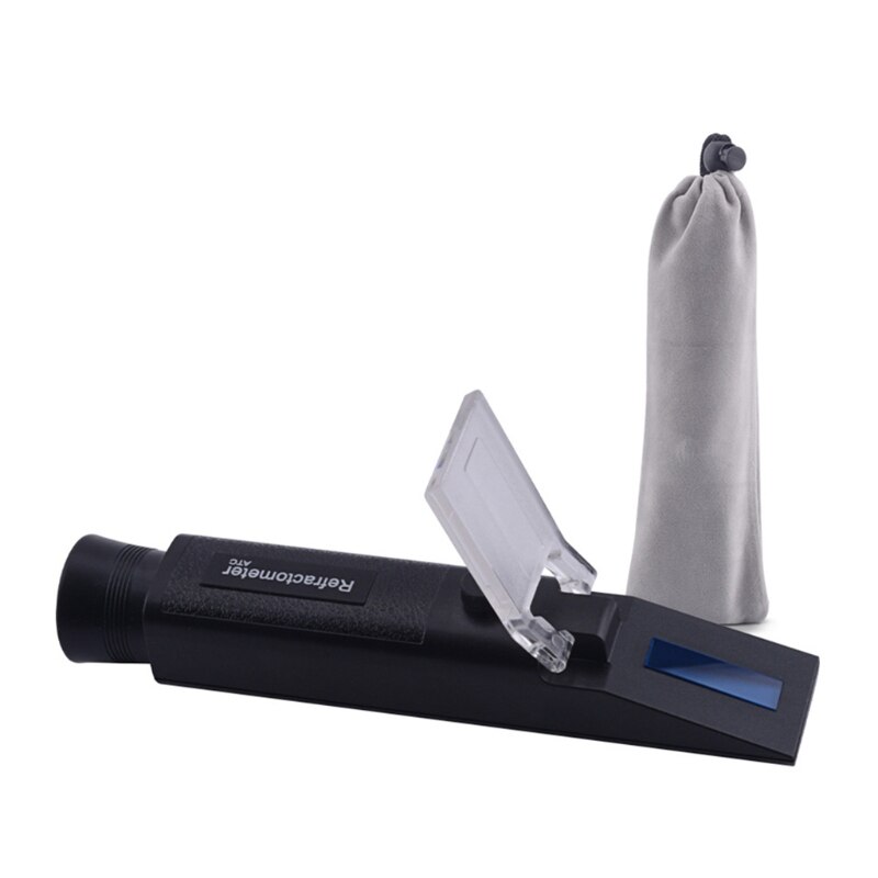 Portable Refractometer with ATC 0-32％ for Honey Moisture Brix and Baume Liquor Alcohol Content Meter Tester Easy to Use