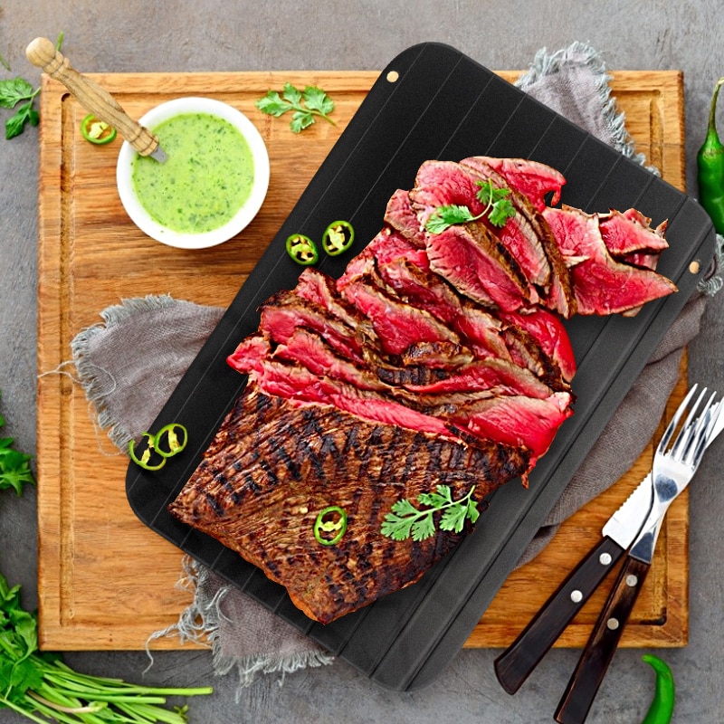 1PCS Defrost Tray Fast Thaw Frozen Meat Fish Sea Food Plate Board Defrosting Tray Kitchen Gadget Tool