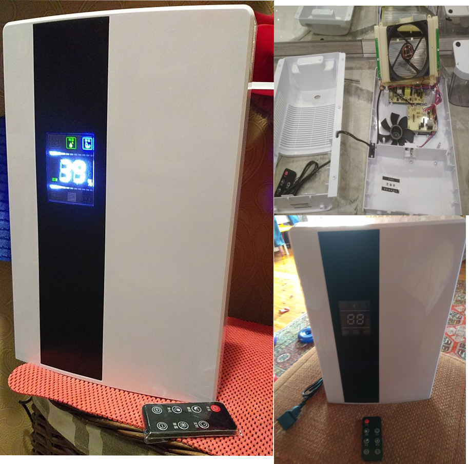 2.2l smart hjem affugter storskærm lcd display lufttørrer automatisk spand fuld lukningsrenser med fjernbetjening