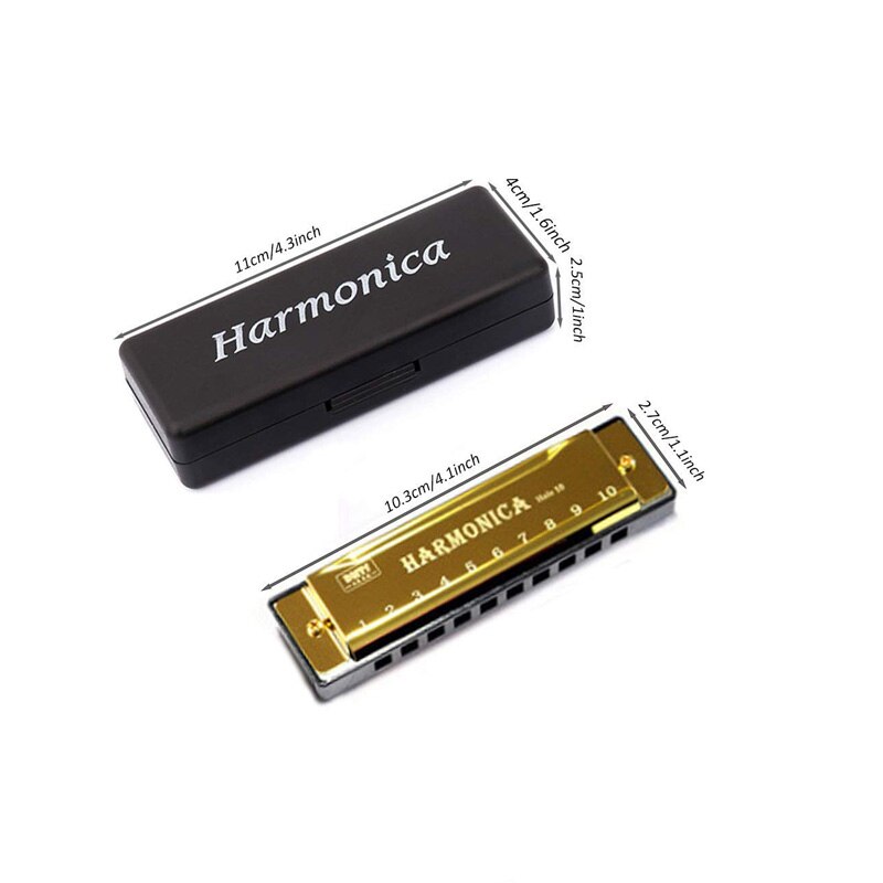 Harmonica Key of C Standard Diatonic 10 Hole Puzzle Musical Instrument Diatonic Harp For Beginner Students Kids