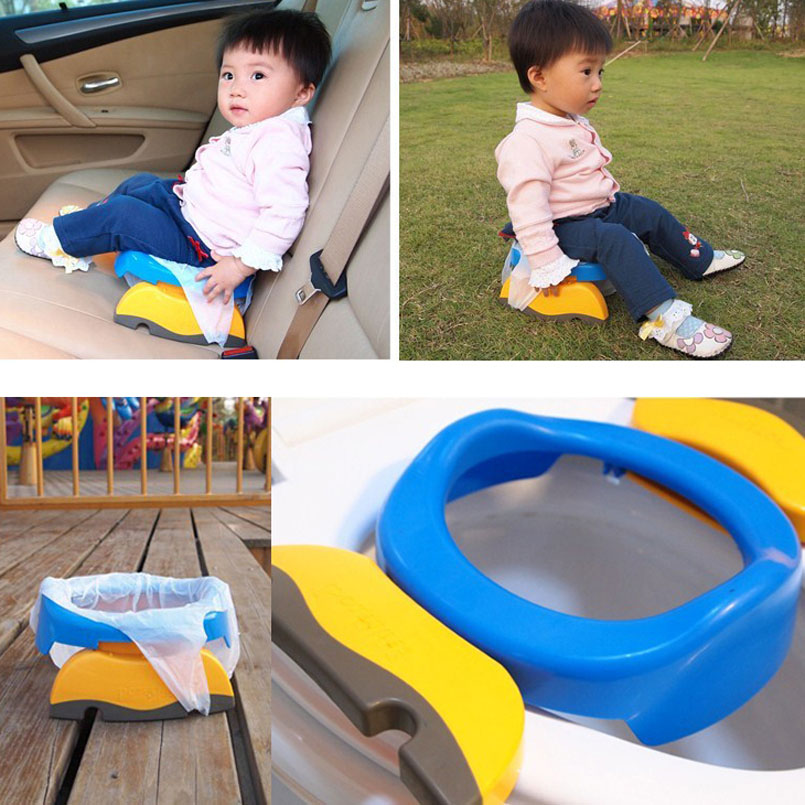 Baby rejse potte sæde 2 in1 bærbar plast toilet sæde børn komfortabel assistent multifunktionel miljømæssig afføring