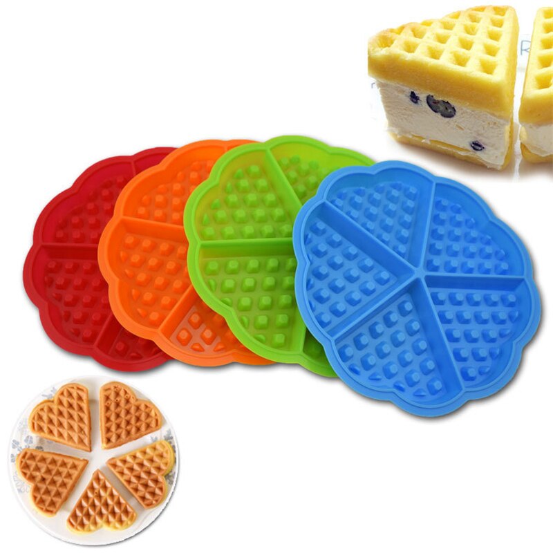 10 Pcs Silicone Waffle Mold Baking Molds Heart Shape Muffin Mould Non-stick Cake Bakeware Kitchen Accessories X2