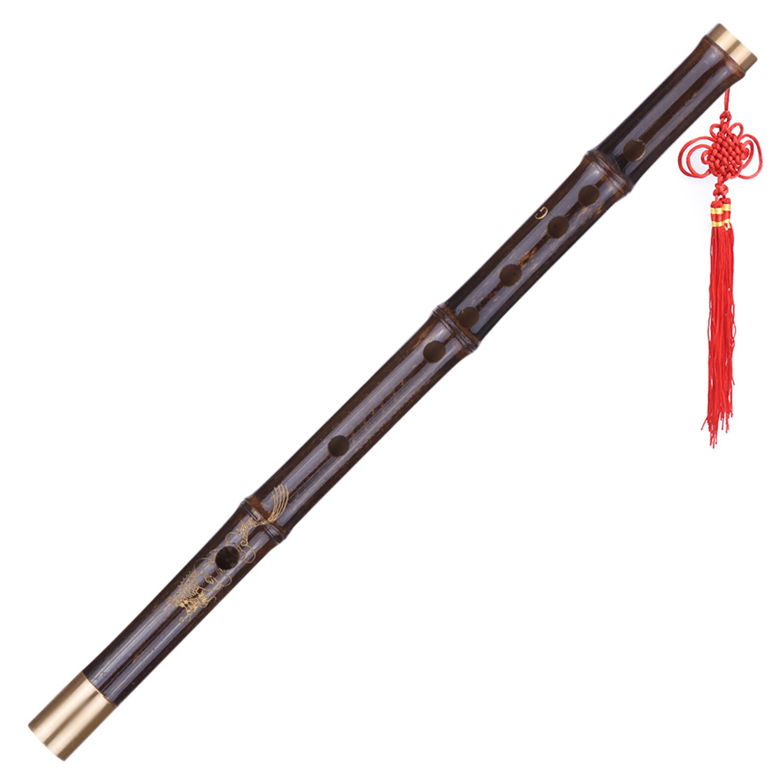 Flûte Dizi en bambou noir , Instrument Musical chinois traditionnel fait à la main, niveau d'étude des touches C et D