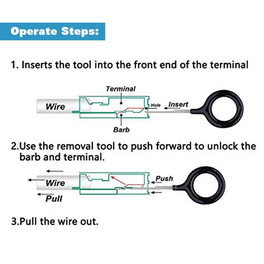 Car Terminal Removal Tool Wire Plug Connector Extractor Puller Release Pin Extractor Kit For Car Plug Repair Tool