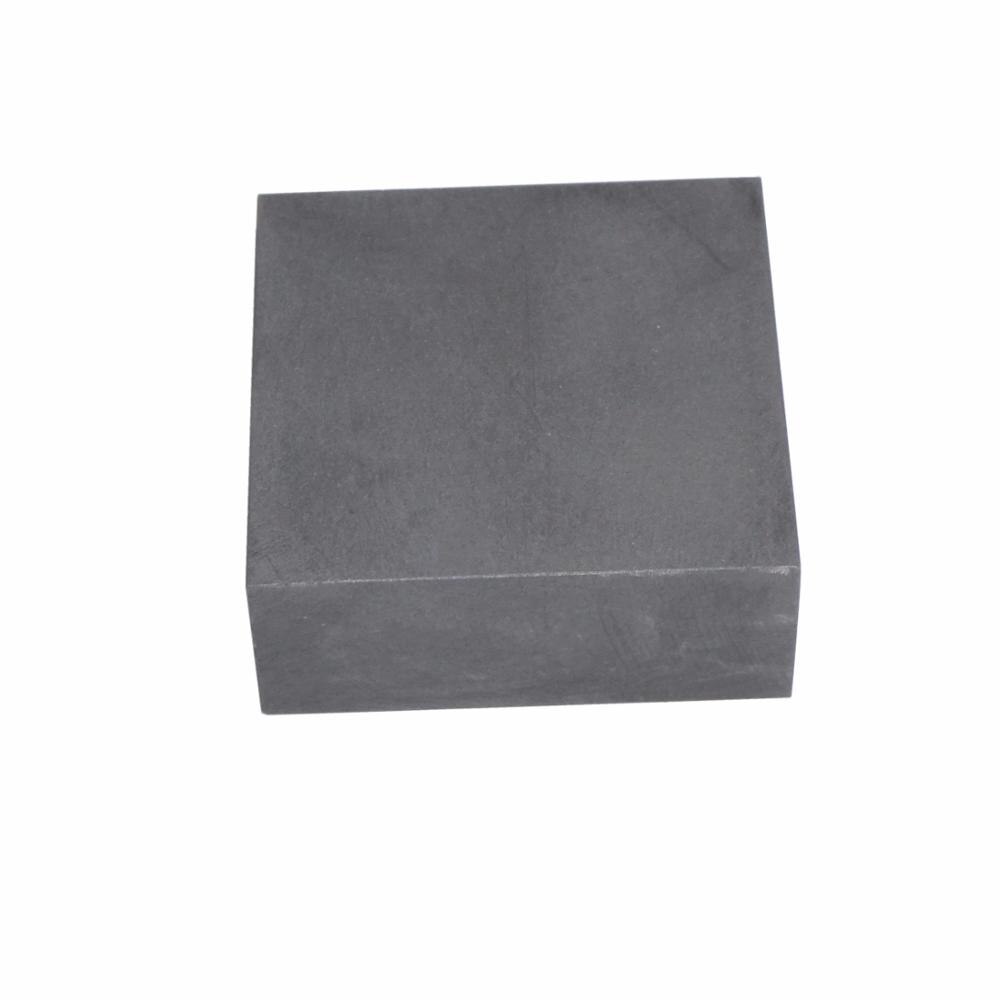 99.95% Purity Graphite Ingot Block Graphite Plate Milling Surface 50x50x20mm / 100x100x20mm