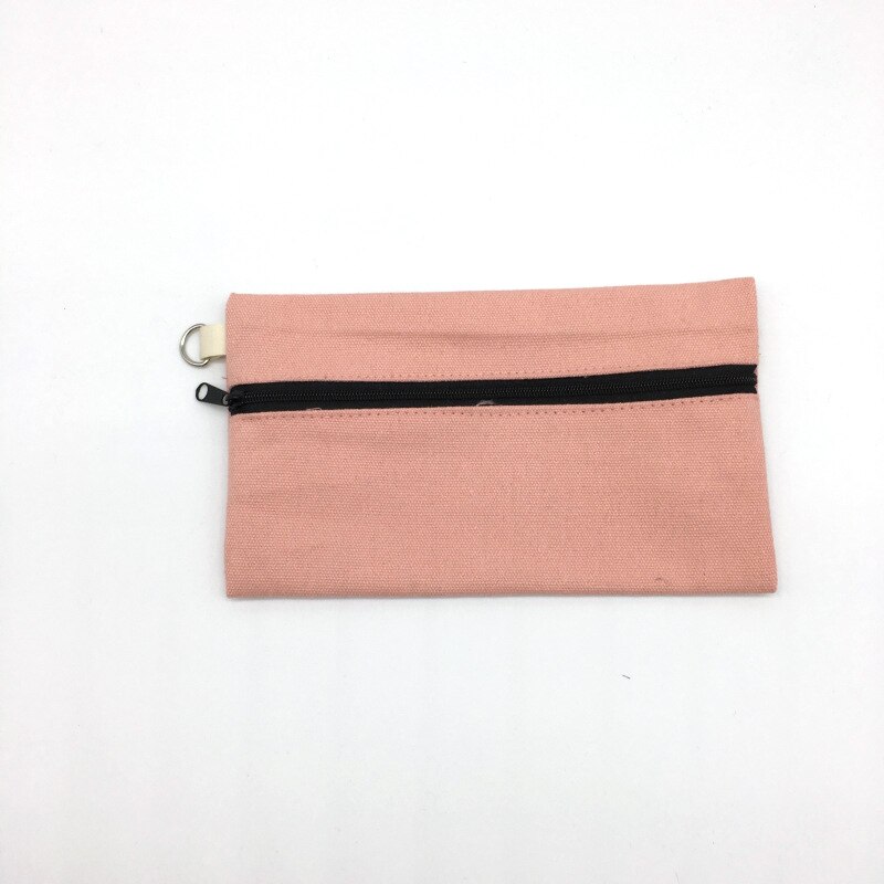 Eenvoudige En Leuke Canvas Dames Portemonnee Sleutel Tas Rits Sieraden Oortelefoon Coin Bag Credit Kaarthouder Reclame Zak: 9