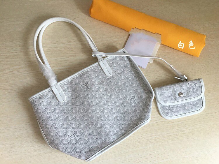 Bolso de diente de perro portátil, Simple y a la , de doble cara, Mini bolso de mano de cuero con flor, novedad de: white