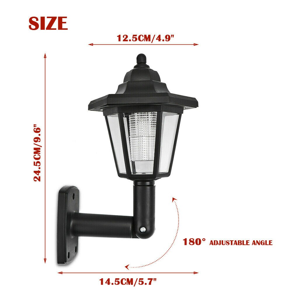 WAKYME Solar Light Outdoors Solar Power Garden Lantern Street Lights Waterproof Solar Energy Hexagonal LED Wall Lamp Sunlight