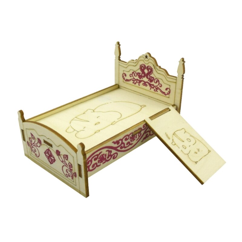 Rat Hamster Villa Nid Lit de Couchage Maison Échelle D'escalade BRICOLAGE Assembler Écrou N7MD: H