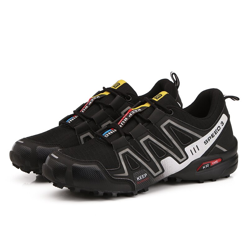 Golfsko til mænd størrelse 39-47 slidstærke skridsikre mænd golfsko snøre gummi gym sneakers