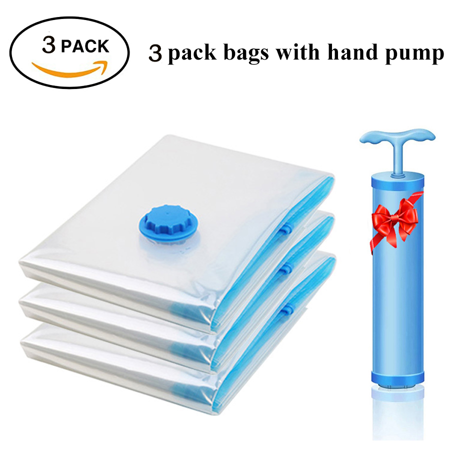 Bolsas de almacenamiento al vacío, organizador de guardarropa, bolsa sellada al vacío, bolsas de ahorro de espacio para ropa, almohada, ropa de cama, manta, almacenador de embalaje: M / Verde